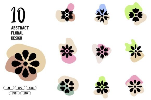 Abstract Floral Design: Premium Graphics and Illustrations for Makers