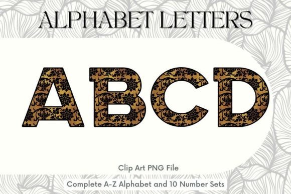 Black Gold Floral Alphabet Sublimatiom: Premium Graphics & Illustrations Review