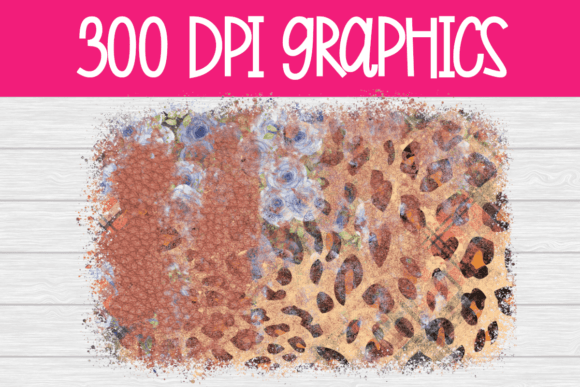 Cheetah Floral Leather Grunge Background Graphics and Illustrations