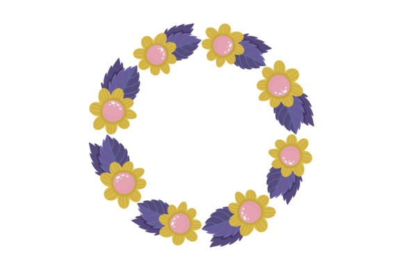 Circle Floral Frame Wedding Graphics and Illustrations Review
