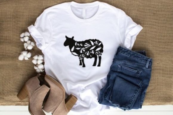 Floral Sheep Graphics and Illustrations for Local Brands