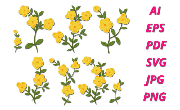 Floral Svg Vector Illustration: Fresh Graphics for Handmade Shops