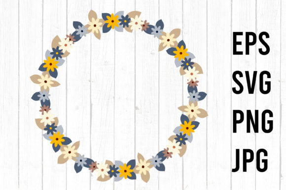 Floral Wreath Clipart PNG SVG for Modern Graphics