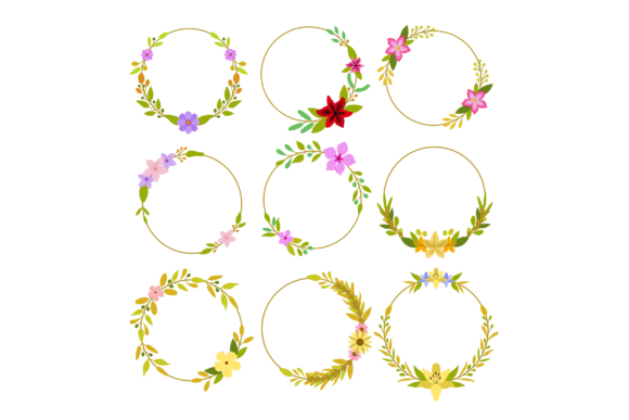 Floral Wreath Collection: Premium Graphics & Illustrations for Local Brands