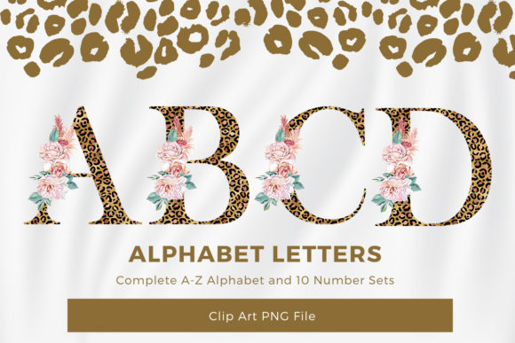 Leopard Floral Alphabet Sublimation Font: A Graphics & Illustrations Review