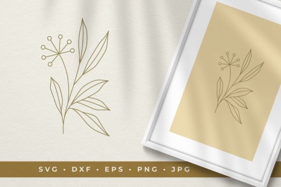 Minimalist Floral Design Element: A Review for Graphics and Illustrations