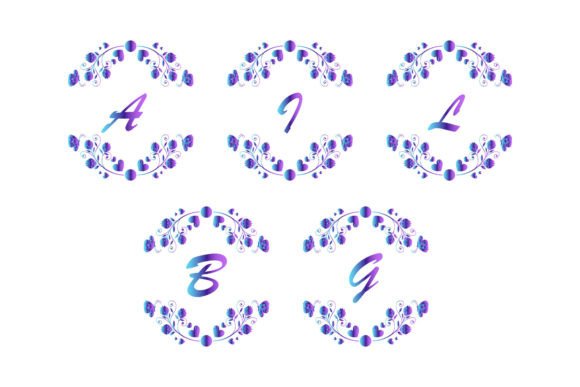 Monogram Floral Letters Design: Premium Graphics and Illustrations for Publishers