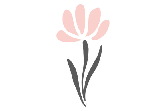 Pink Decorative Flower Print. Floral Pat Graphics & Illustrations