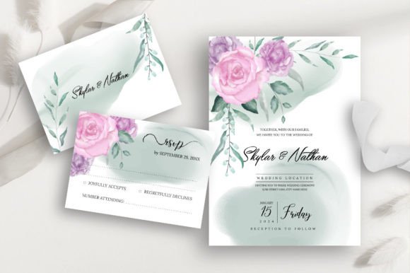 Rose Floral Foliage Wedding Invitation Review