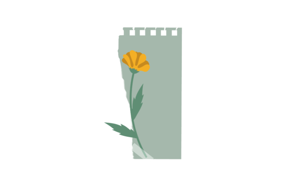 Simple Floral Blue Note Illustration: A Graphic Designer's Review