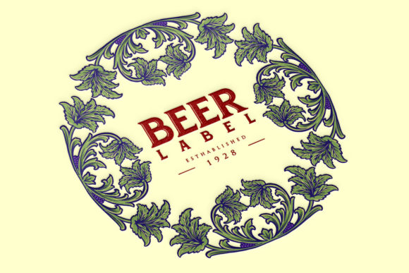 Vintage Elegant Beer Label with Floral Embroidery Review
