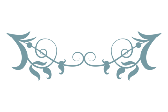 Vintage Floral Divider. Decorative Ornat Graphics